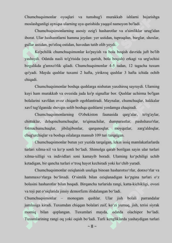 CHUMCHUQSIMONLAR TURKUMI VAKILLARI VA ULARNING TARQALISHI 8