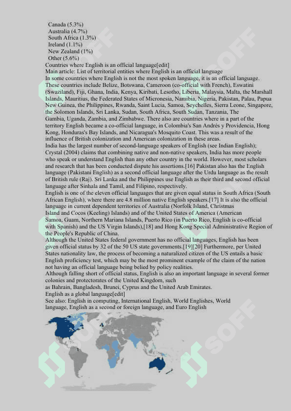 ENGLISH SPEAKING COUNTRIES 3