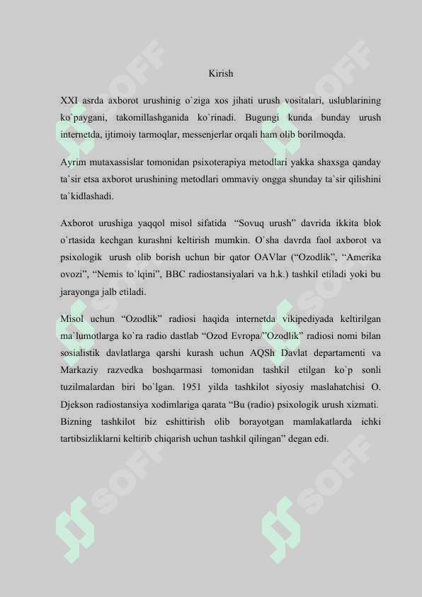 Informatsion kurash vositalari 2