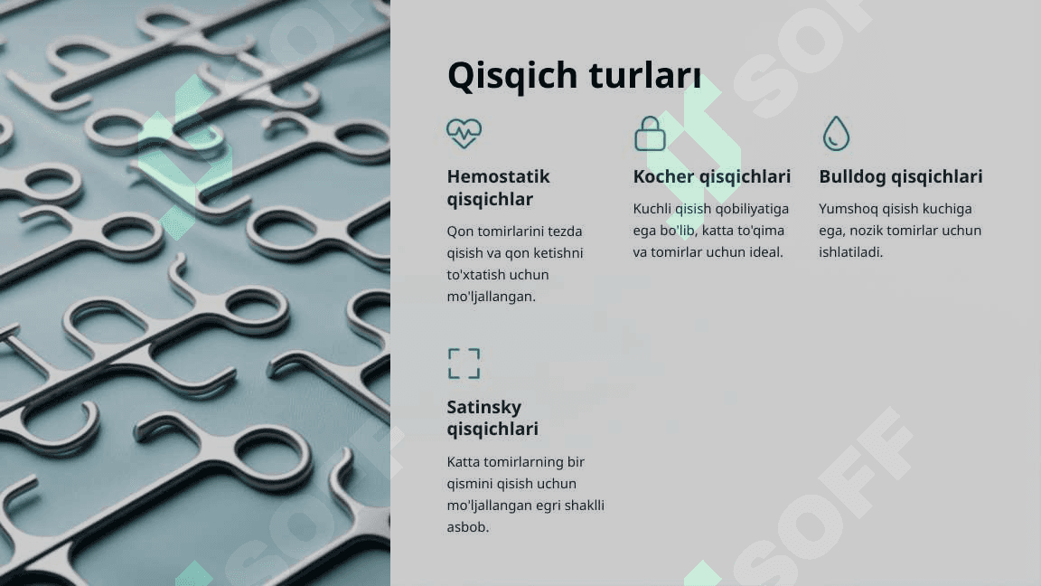 Umumiy jarrohlikda ishlatiladigan kesuvchi-qisqich asboblari 4