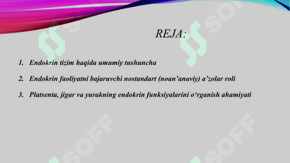 Platsenta, jigar Yuraklarning endokrin faoliyati 2