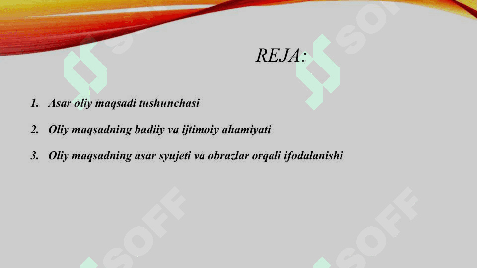 Asar oliy maqsadi va aktyor maqsadi 2