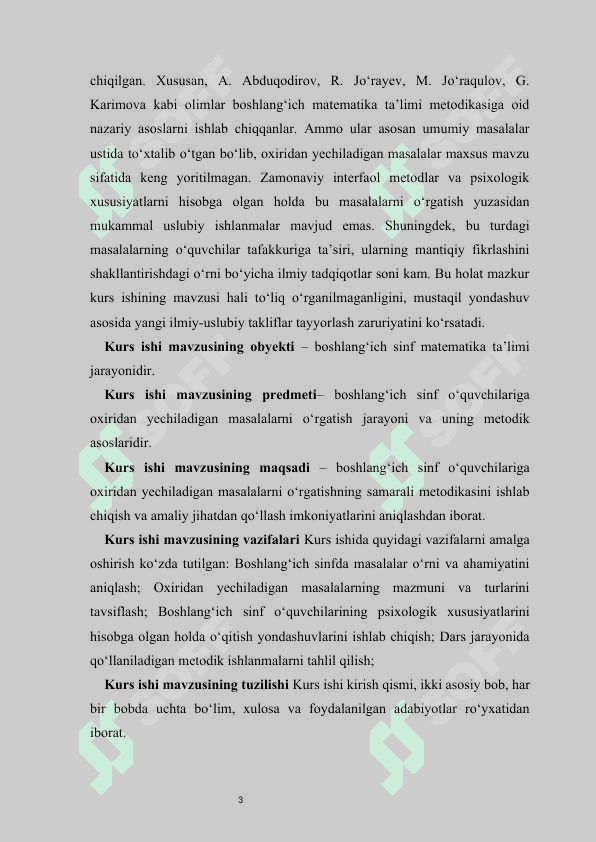 Oxiridan  yechiladigan  masalalar kurs ishi 3