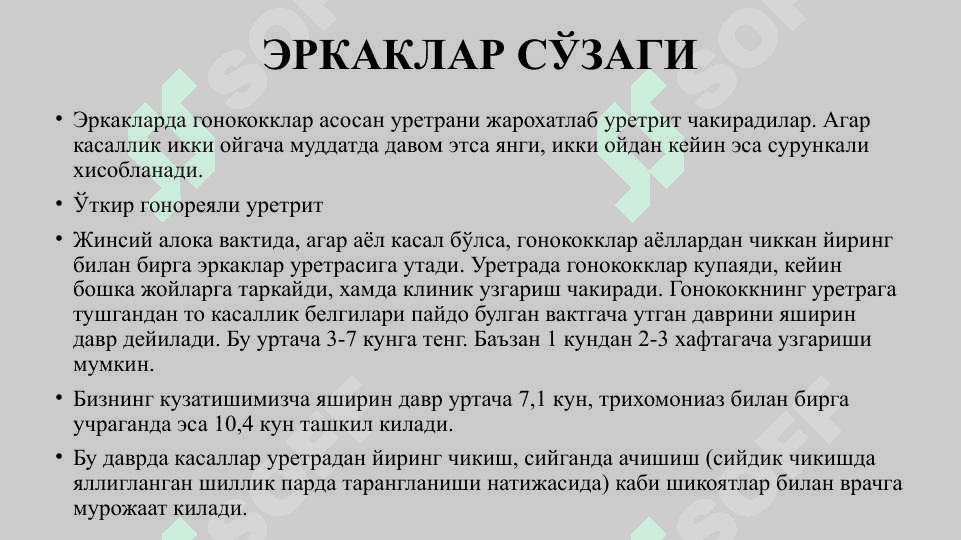 Сўзак (Гонорея) - So‘zak (Gonoreya) 8