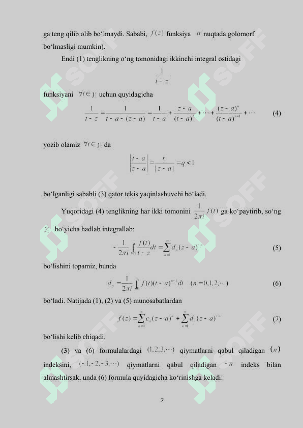 LORAN QATORLARI kurs ishi. Misollar bilan 6