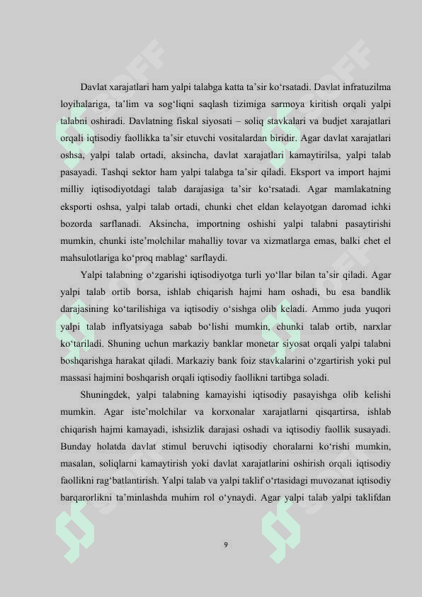 Yalpi talab va yalpi taklif 8