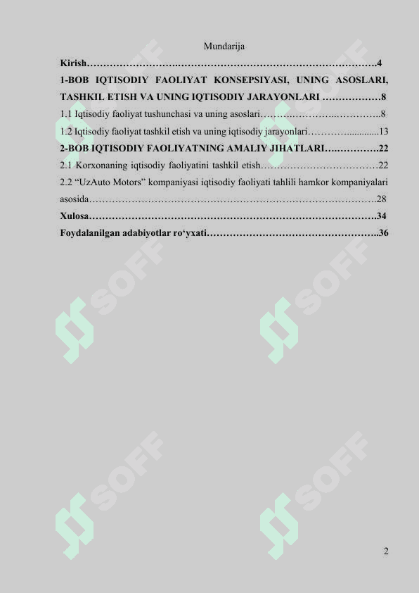 Iqtisodiy faoliyat va uning turlari 2