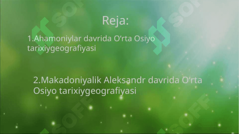 Qadimgi davr O'rta Osiyo tarixiy geografiyasi 2