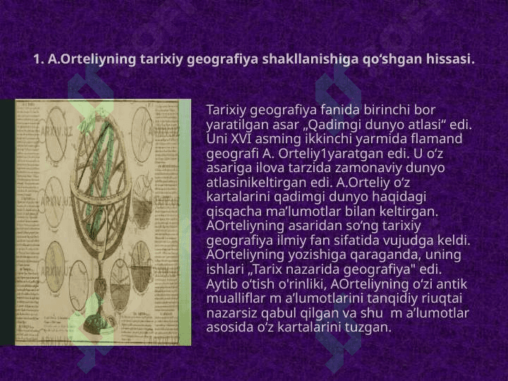 Tarixiy geografiyaning metodi, predmeti va vazifalari 3