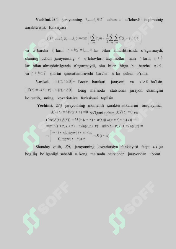 Otish  ehtimolliklari   uchun   tenglamalar.   statsionar    taqsimot 7