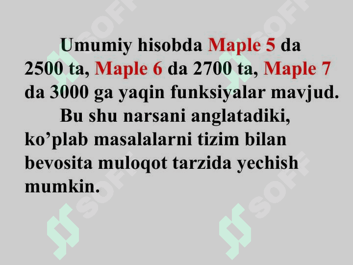 Maple paketining asosiy maqsadi va uning imkoniyatlari 3