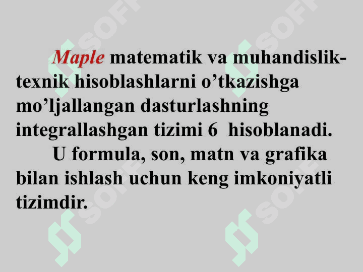 Maple paketining asosiy maqsadi va uning imkoniyatlari 5