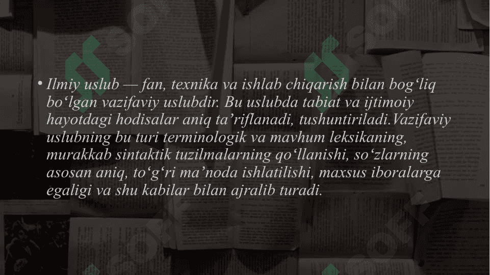 O'quv qo'llanma: ilmiy uslub janrlari va kurs ishi 3