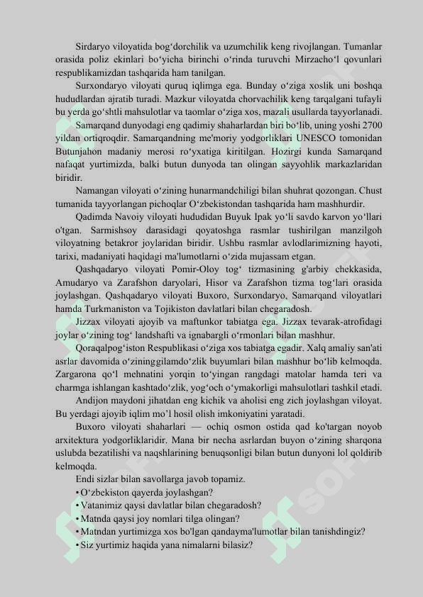 "Yurtim boʻylab sayohat” mavzusida 3-sinf O'qish fanidan dars (mashg'ulot) ishlanma 4