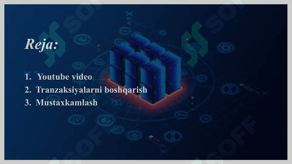 SQL TRANZAKSIYALARNI BOSHQARISH video asosida 2