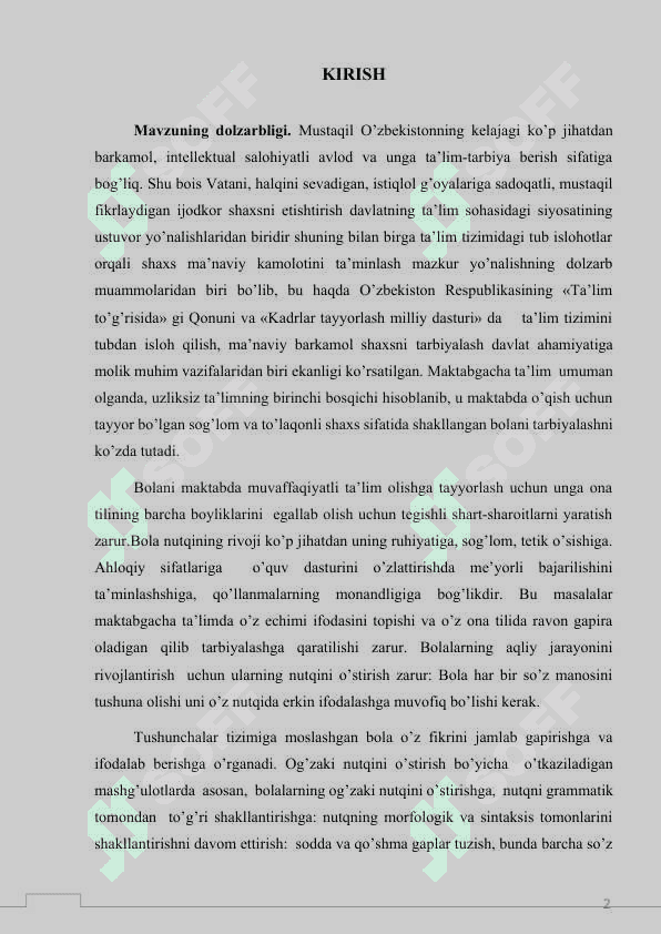 2-sinfda imloviy savodxonlikni shakllantirish yo’llari 2
