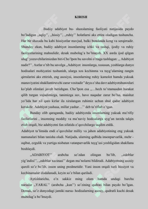 Badiiy janrlar ustida ishlash metodikasi 2