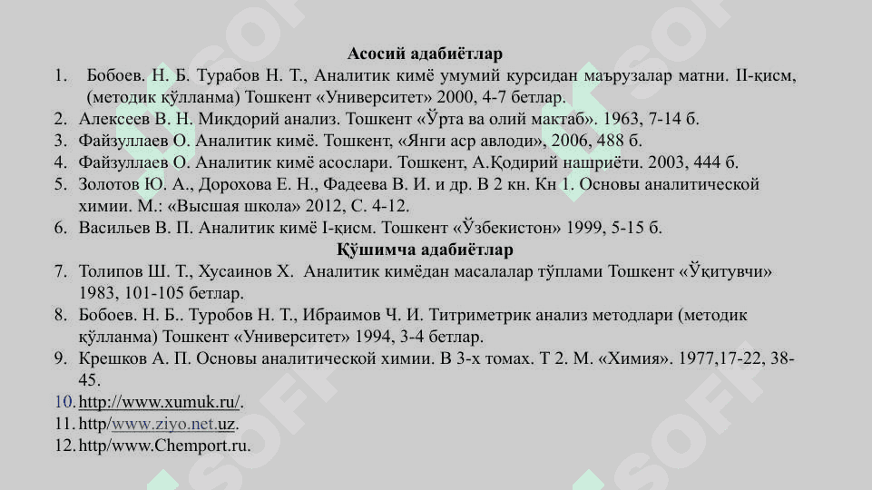 МИҚДОРИЙ АНАЛИЗ. КИРИШ. МИҚДОРИЙ АНАЛИЗ МЕТОДЛАРИНИНГ СИНФЛАНИШИ. 2