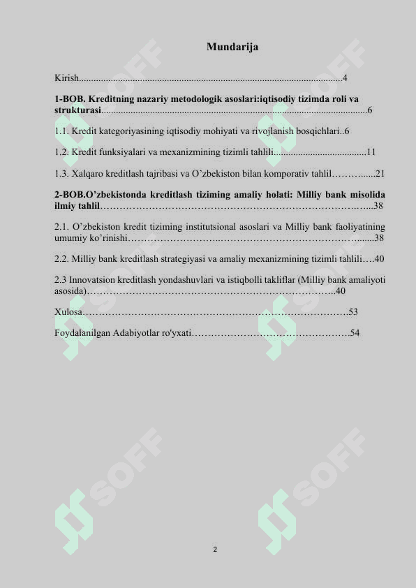 Kreditning mohiyati va vazifalari 2