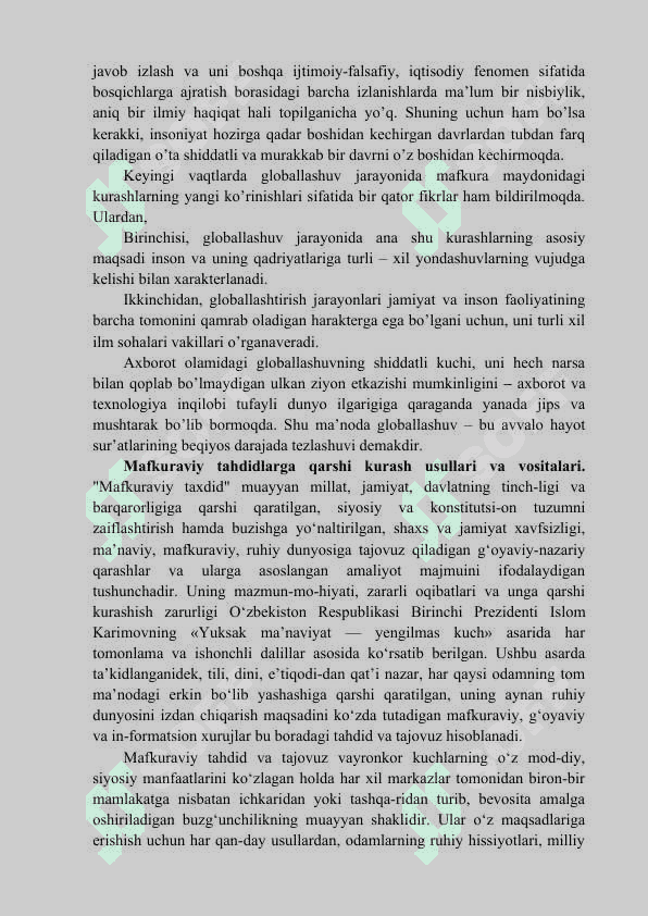 MAFKURAVIY KURASHLARNING KO’RINISHLARI 4