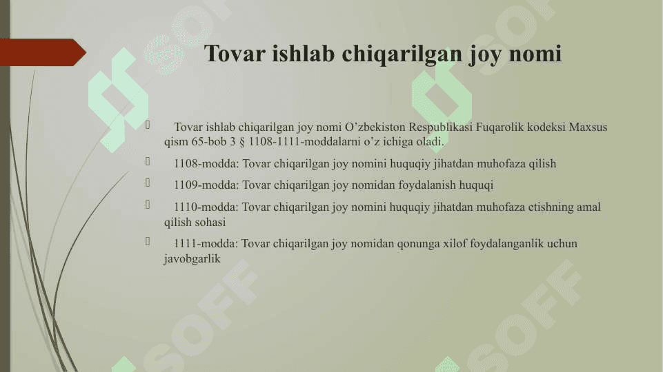 Tovar ishlab chiqarilgan joy nomi 2