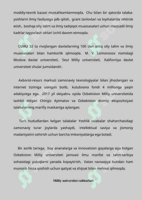 Mirzo Ulug‘bek nomidagi O‘zbekiston Milliy universiteti 4