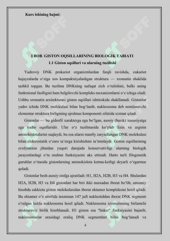Giston oqsillarining modifikatsiyalari 6