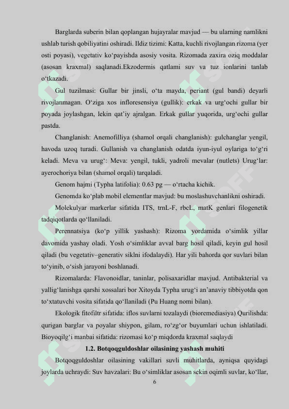 BOTQOQGULDOSHLAR OILASI 6