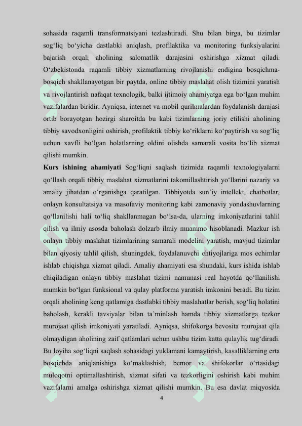 Online tibbiy maslahat olish tizimi 4