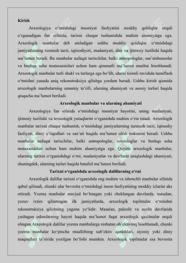 Arxeologik manbalar va ularning turlari 25 2