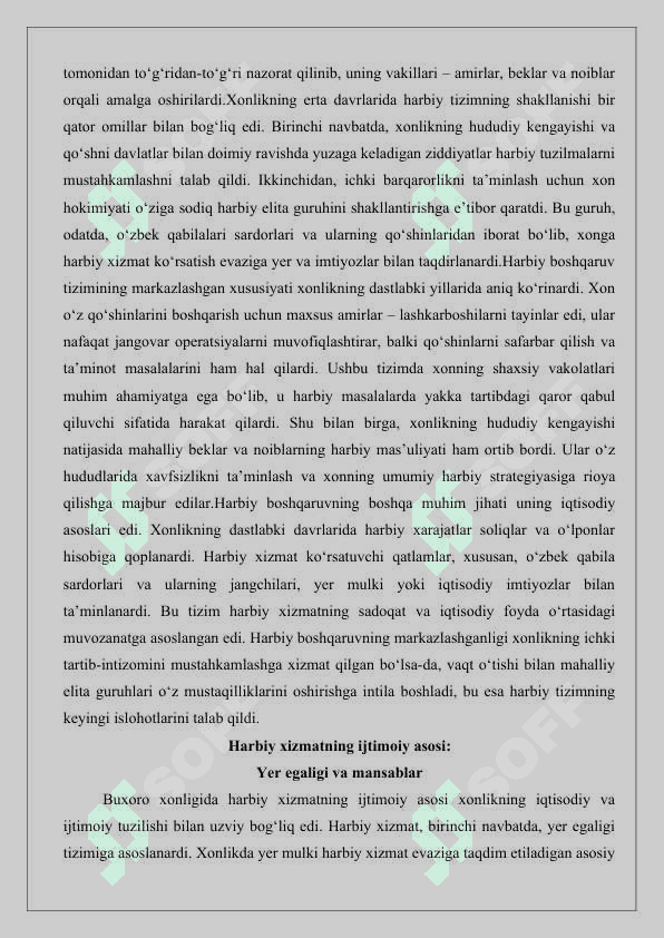 Buxoro xonligida harbiy ishlar 25 3