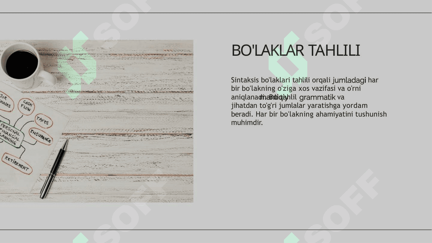 Sintaksis gap bo‘laklari 4