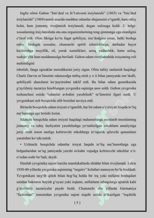 Inson genomining tuzulishi va xususiyatlari 5