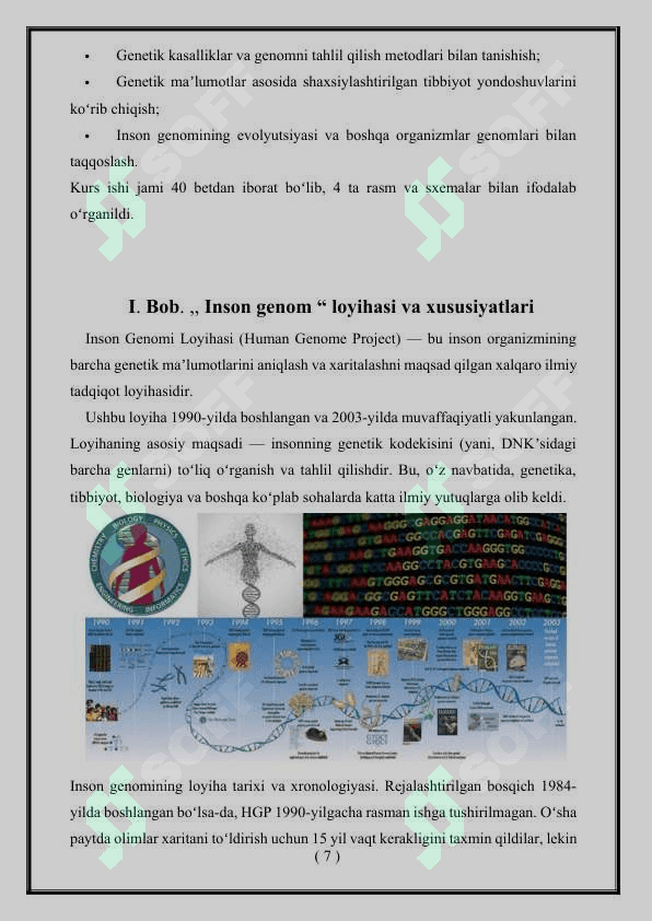 Inson genomining tuzulishi va xususiyatlari 7