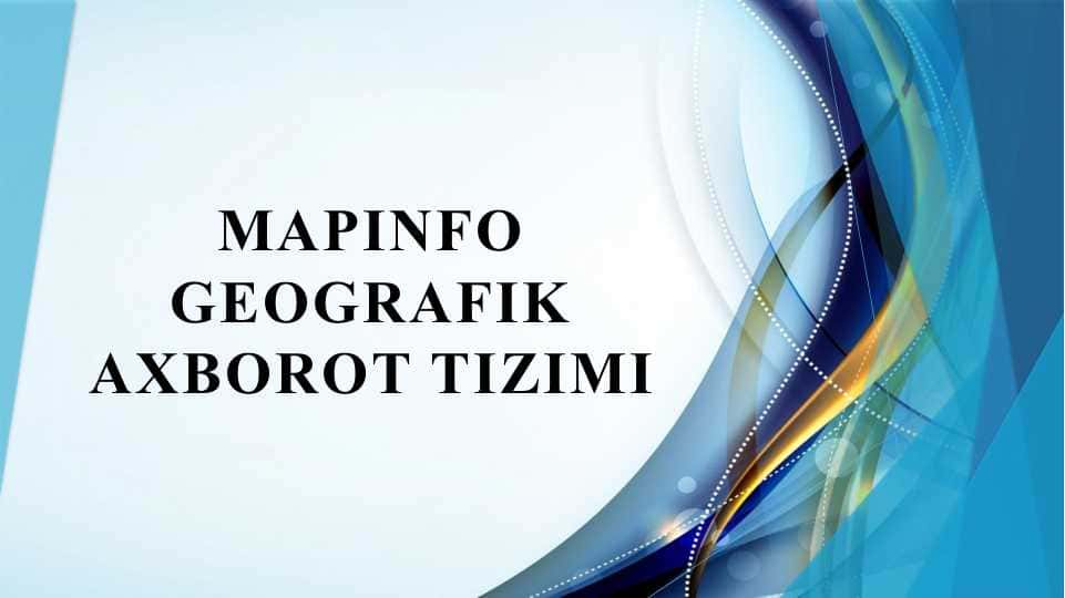 MapInfo geografik axborot tizimi