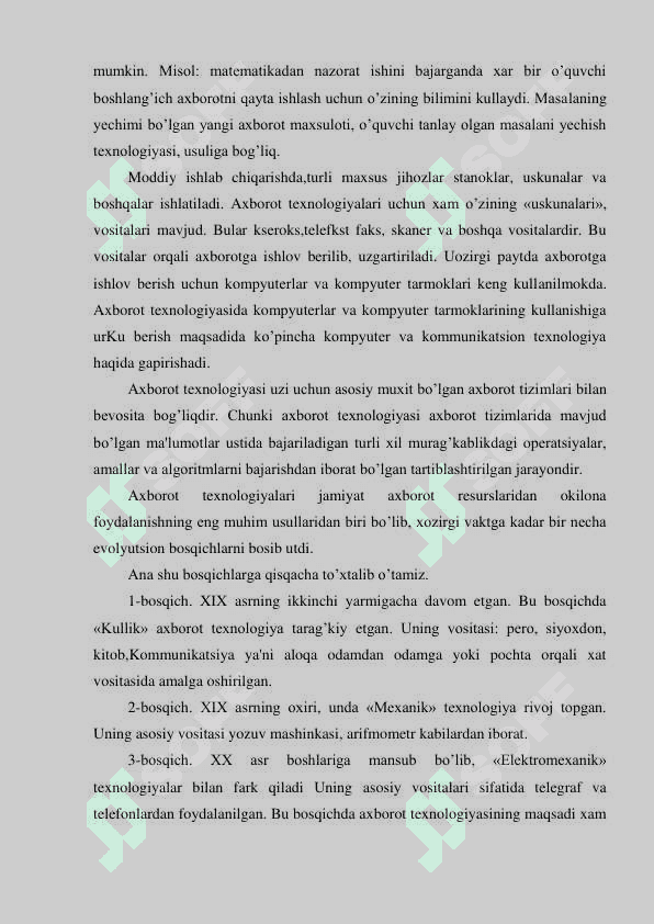 Global informatsion texnalogik revolyutsiyasini chuqurlashuvi 5