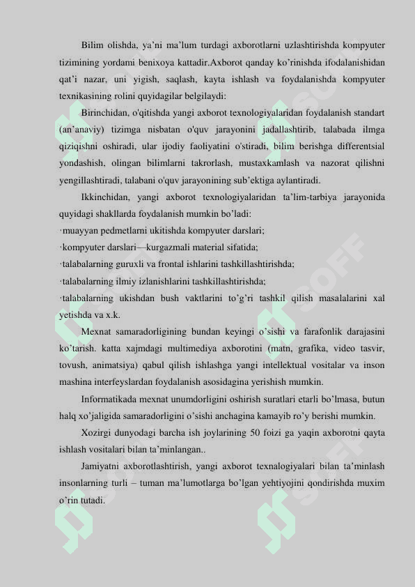 Global informatsion texnalogik revolyutsiyasini chuqurlashuvi 8
