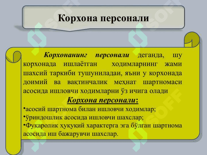 КОРХОНА КАДРЛАР ВА МЕҲНАТГА ҲАҚ ТЎЛАШ 5