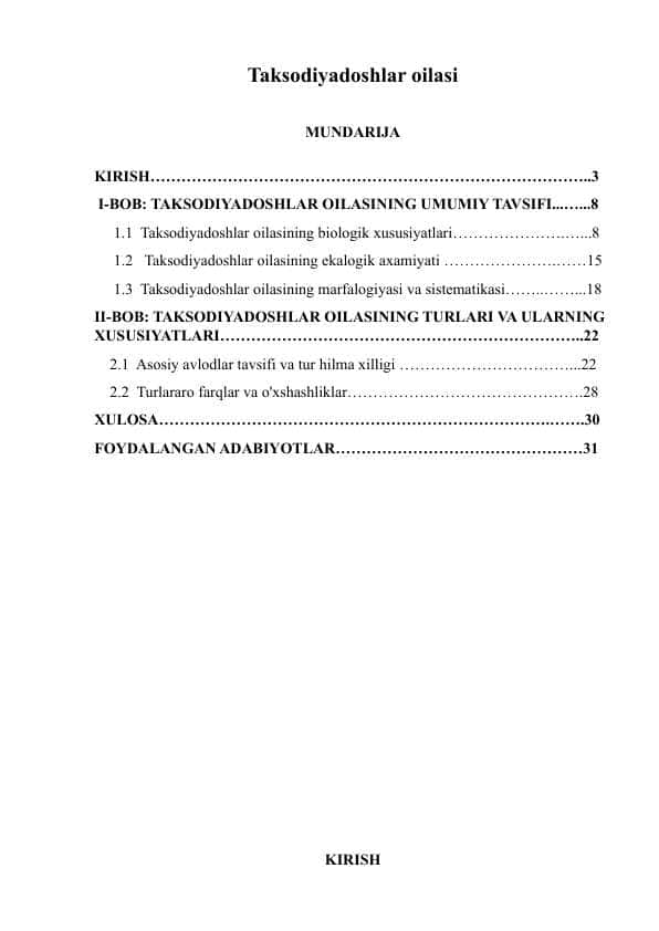 Taksodiyadoshlar oilasi