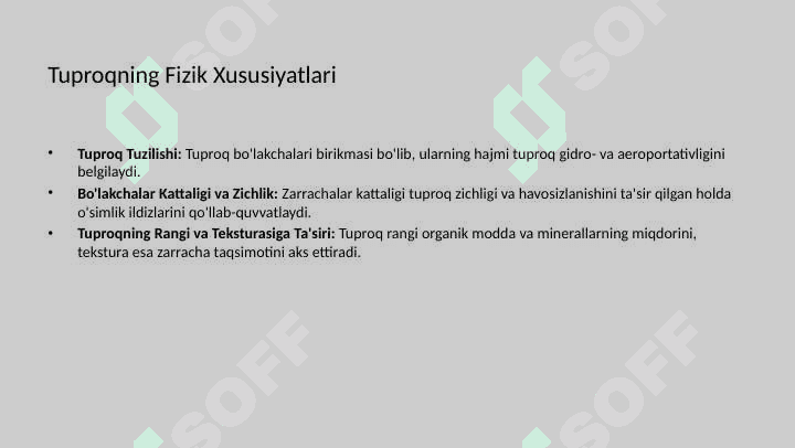 Tuproq va uning tabiiy xususiyatlari 2 8