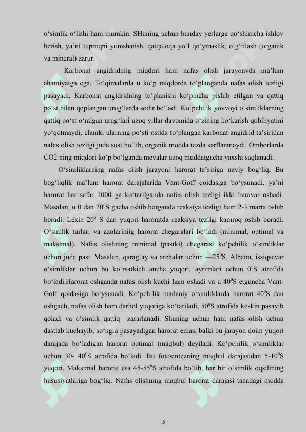 O'simliklarning gazlarga chidamliligi 5
