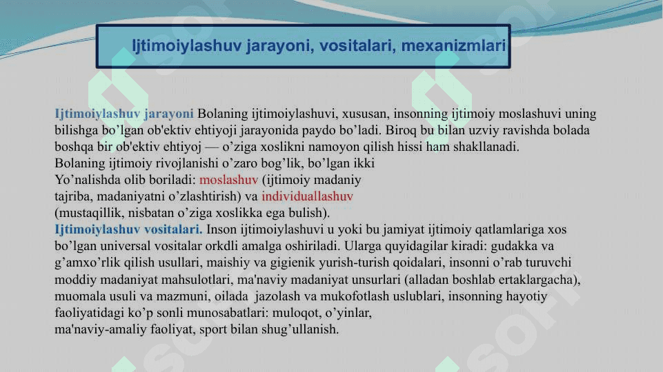 Ijtimoiylashuv-ijtimoiy pedagogik hodisa sifatida 5