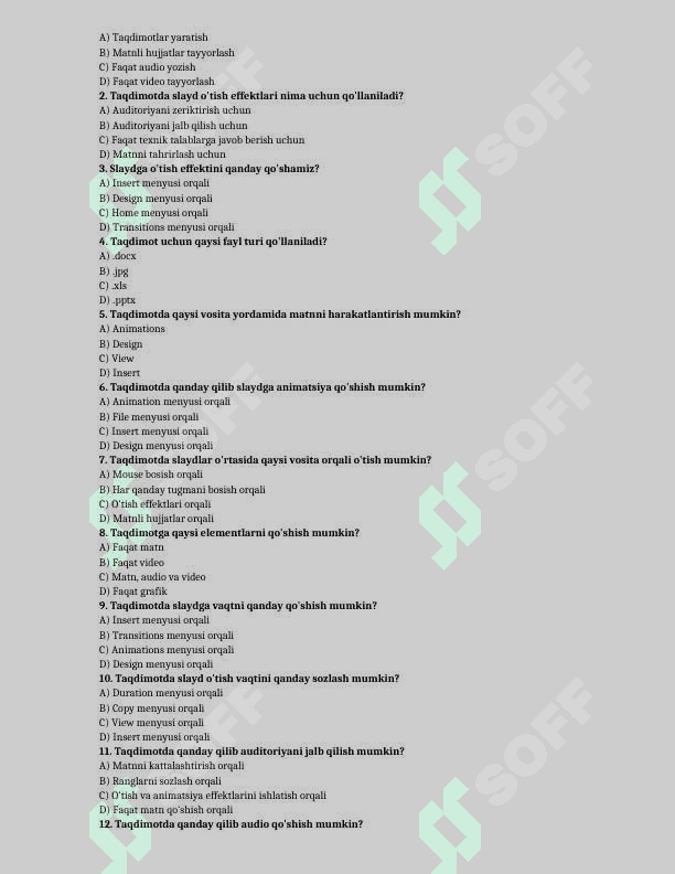 7-sinf informatika test yillik 4