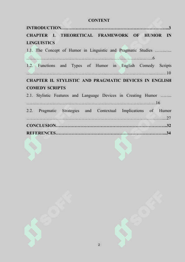 THE PROGMATICS OF HUMOR STYLISTIC FEATURES OF ENGLISH COMEDY SCRIPTS 2
