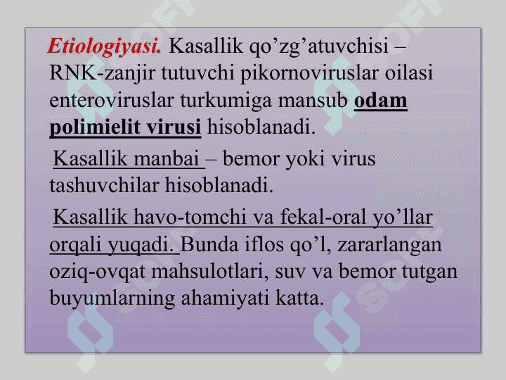 Polimielit kasalligi va uning bolalardagi xususiyatlari 5