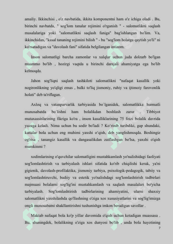 Yosh o'quvchilarda sog'lom turmush tarzi asoslarini tarbiyalash 7