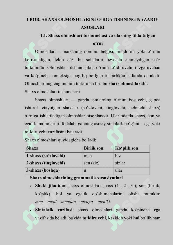 BOSHLANGʻICH SINFDA MEN, SEN, U VA ULAR MAVZUSINI OʻRGANISH 4