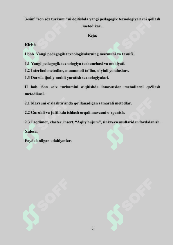 son so'z turkumi 2
