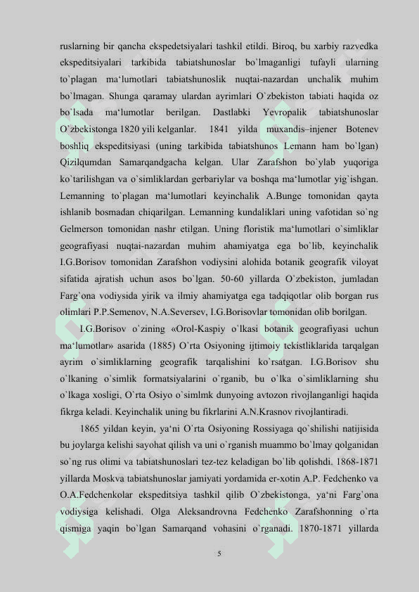 Oʻsimliklarning inson va biosferada tutgan oʻrni  va muhofazasi 5