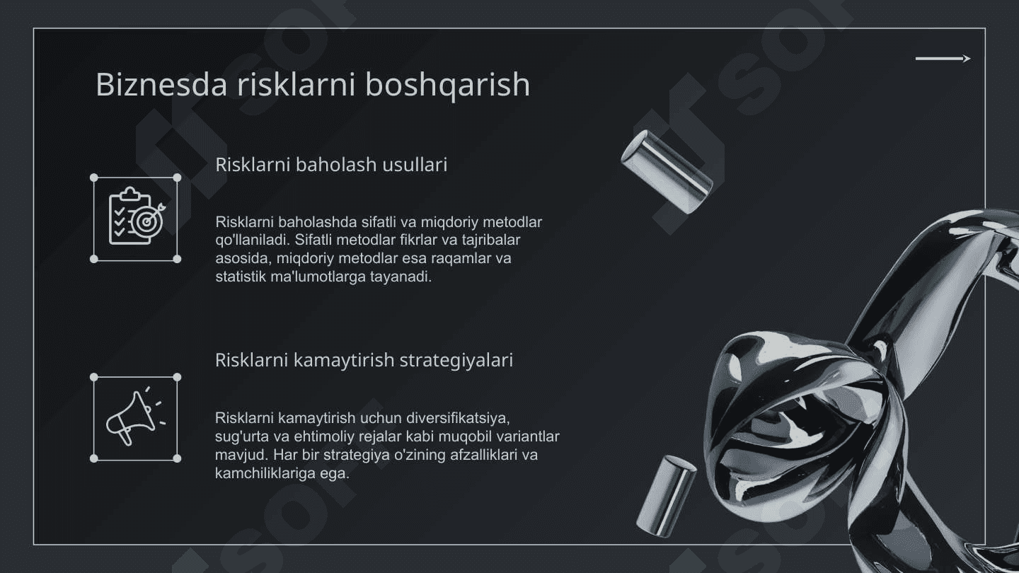 Biznesda qaror qabul qilishda risk va noaniqlik 4